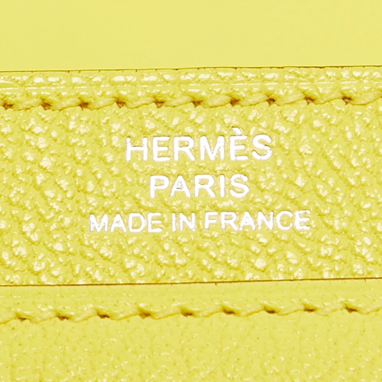 مملوكة مسبقًا Hermes Jaune Citron Chevre Mysore Leather Mini Verrou Bag