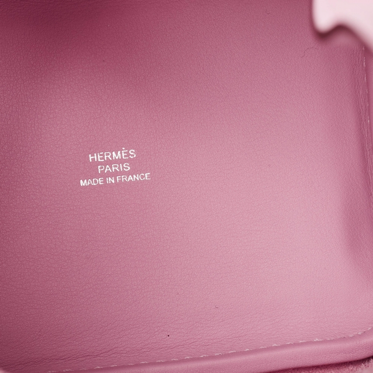 Pre Owned Hermes Mauve Sylvestre/Cuivre/Blanc Swift Leather Lucky Daisy Picotin Lock Micro Bag