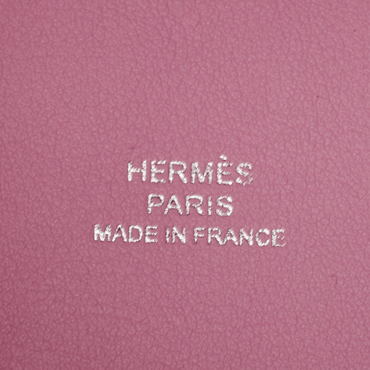 Pre Owned Hermes Mauve Sylvestre/Cuivre/Blanc Swift Leather Lucky Daisy Picotin Lock Micro Bag