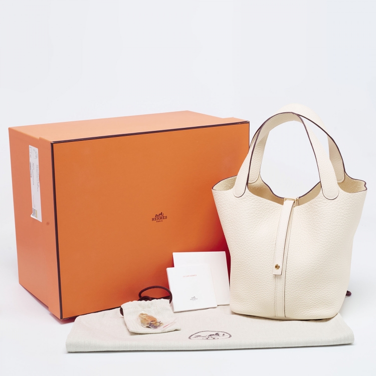 Pre Owned Hermès Nata Taurillon Clemence Leather Picotin Lock 22 Bag