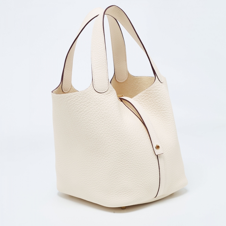 Pre Owned Hermès Nata Taurillon Clemence Leather Picotin Lock 22 Bag