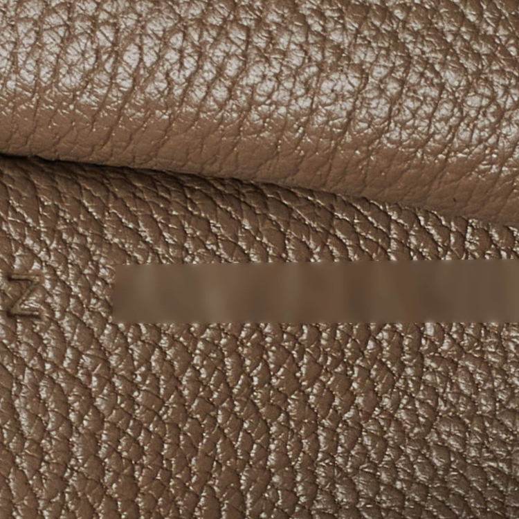 Pre Owned Hermes Etoupe Togo Leather Backpocket Pouch