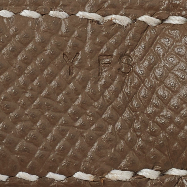 Pre Owned Hermès Etoupe Togo Leather Kelly Depeches 25 Pouch