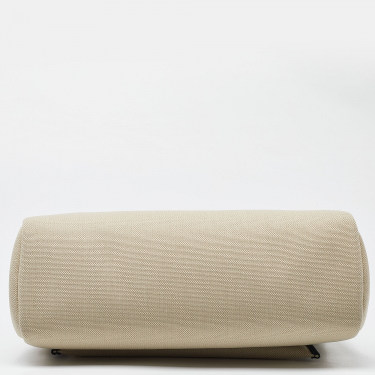 مملوكة مسبقًا Hermès Beige/Black Canvas and Vache Hunter Leather Herbag Zip 31 Bag