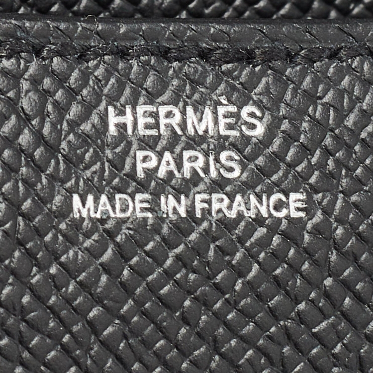 Pre Owned Hermès Black Epsom Leather Palladium Finish Constance III Mini Bag