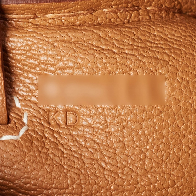 Pre Owned Hermès Gold Togo Leather Gold Finish Kelly Retourne 25 Bag