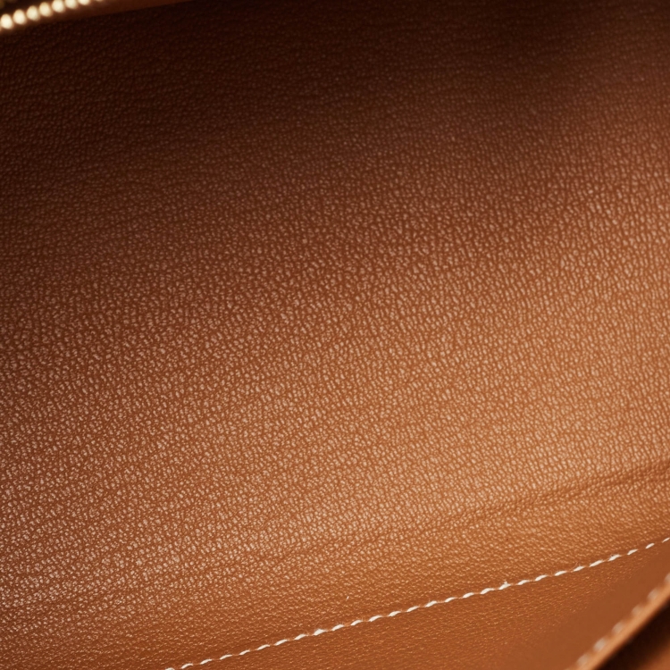 Pre Owned Hermès Gold Togo Leather Gold Finish Kelly Retourne 25 Bag