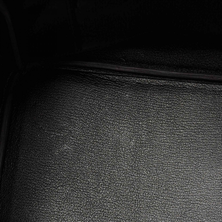 Pre Owned Hermès Noir Togo Leather Palladium Finish Birkin 35 Bag
