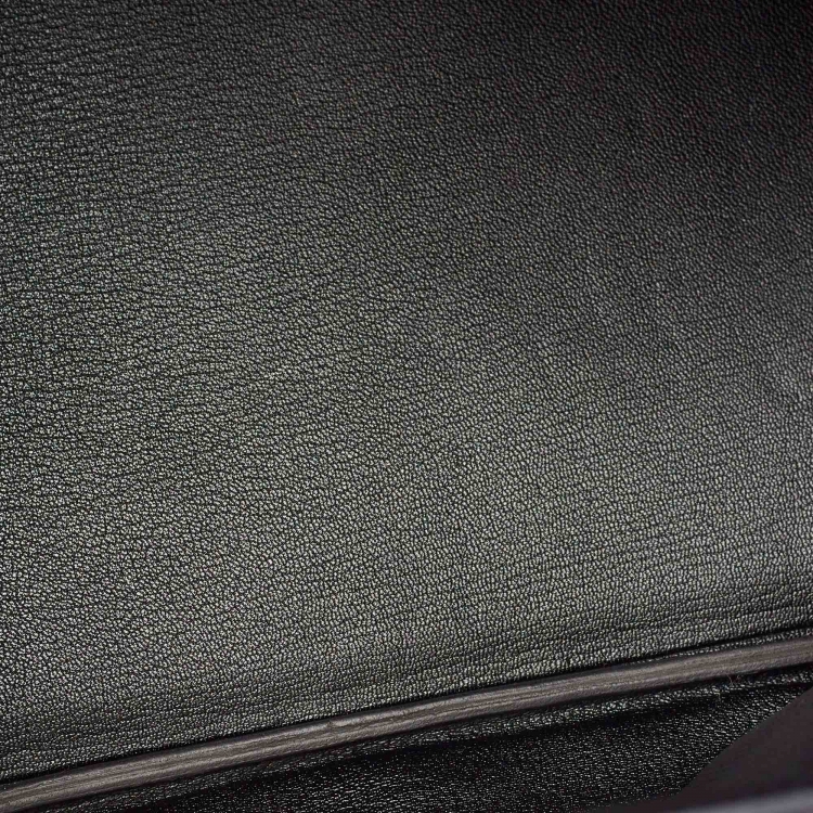 Pre Owned Hermès Noir Togo Leather Palladium Finish Birkin 35 Bag