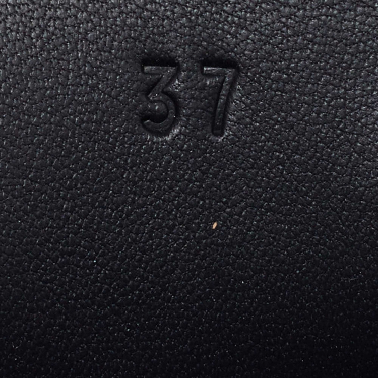 Pre Owned Hermes Black Leather Game Sneakers Size 37