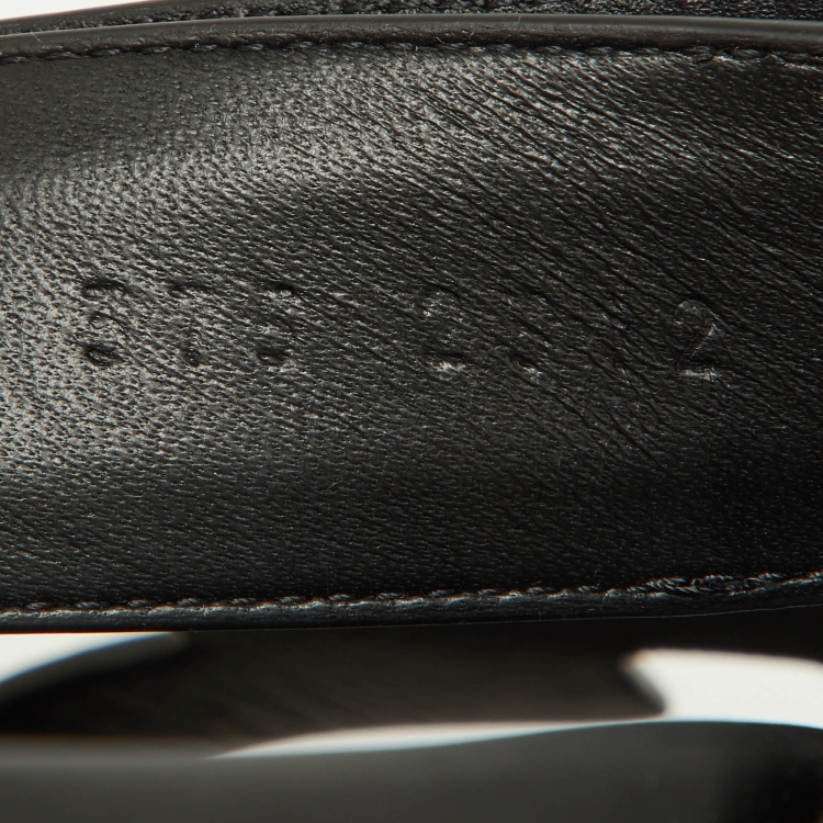 مملوكة مسبقًا Hermes Black Leather Chypre Sandal 37.5