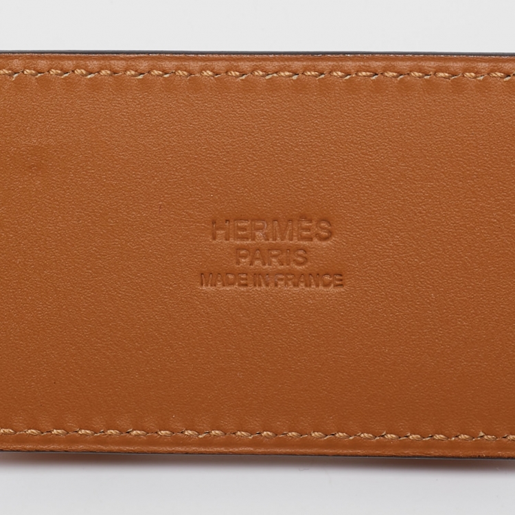 Pre Owned Hermes Rouge Casaque Epsom Leather Collier de Chien Belt 95 CM