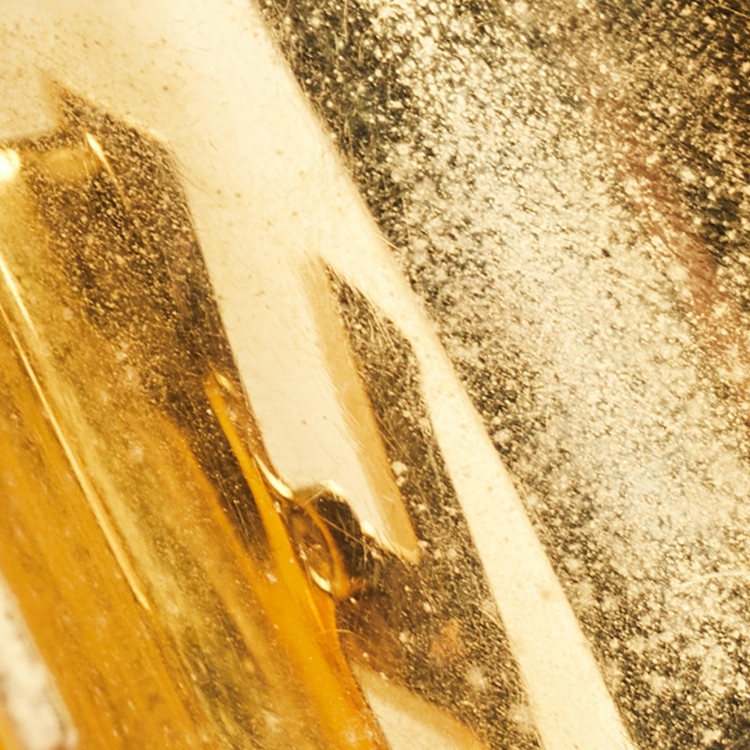 Pre Owned Hermes Clic Clac H Red Enamel Gold Plated Extra Wide Bracelet