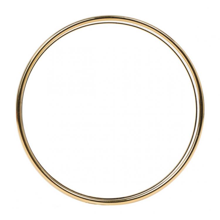 Pre Owned Hermes Wide Printed Enamel Gold-Plated Bracelet 20CM