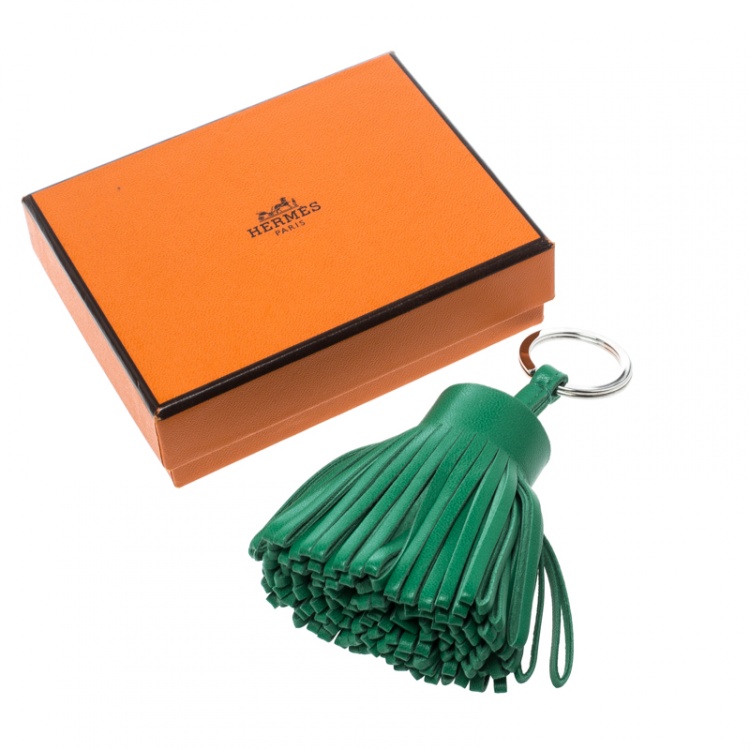 Pre Owned Hermes Green Leather Carmen Key Holder