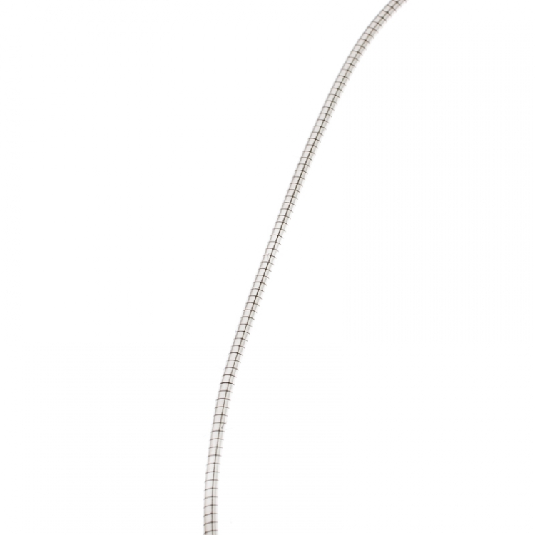 Pre Owned Hermes Pop H Black Lacquer Palladium Plated Pendant 