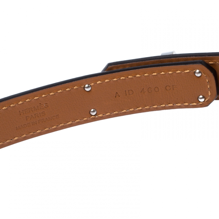 Pre Owned Hermes Rose Shocking Epsom Leather Kelly Belt 