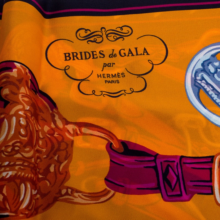 Pre Owned Hermès Bicolor Brides De Gala Silk Maxi Twilly Scarf