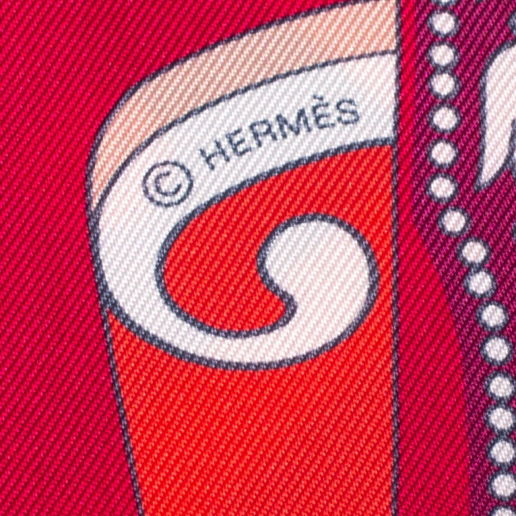 Pre Owned Hermès Vert/Rose Poudre Balade en Berline Twilly Scarf