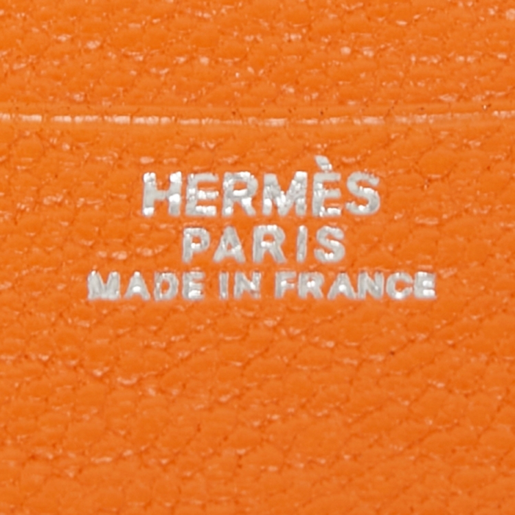 Pre Owned Hermès Orange Chevre Mysore Leather Vision GM Agenda Cover