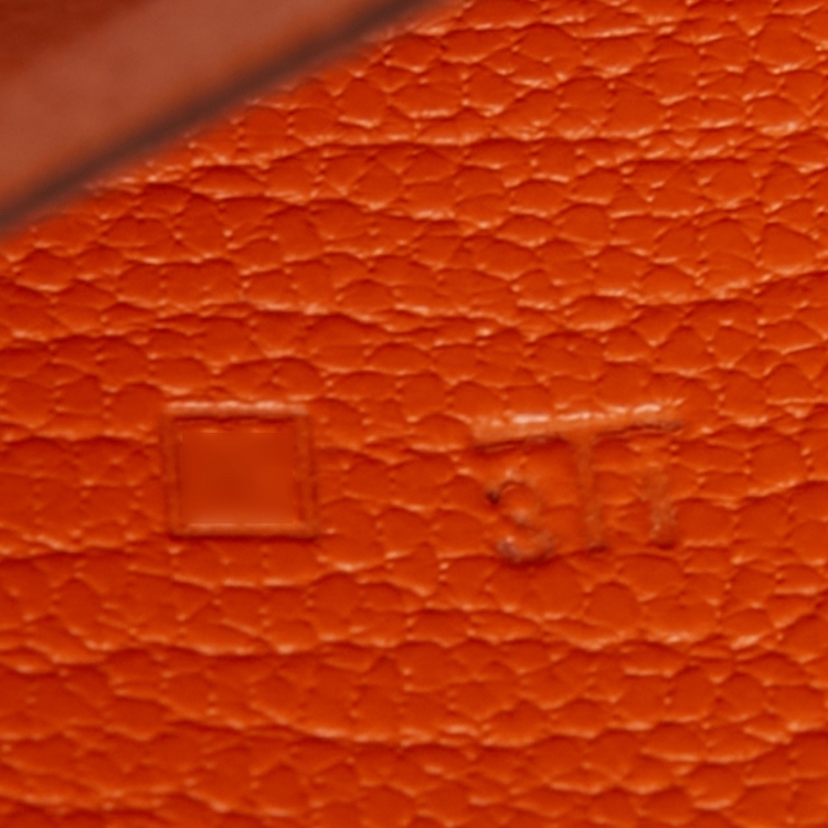 Pre Owned Hermès Orange Chevre Mysore Leather Vision GM Agenda Cover