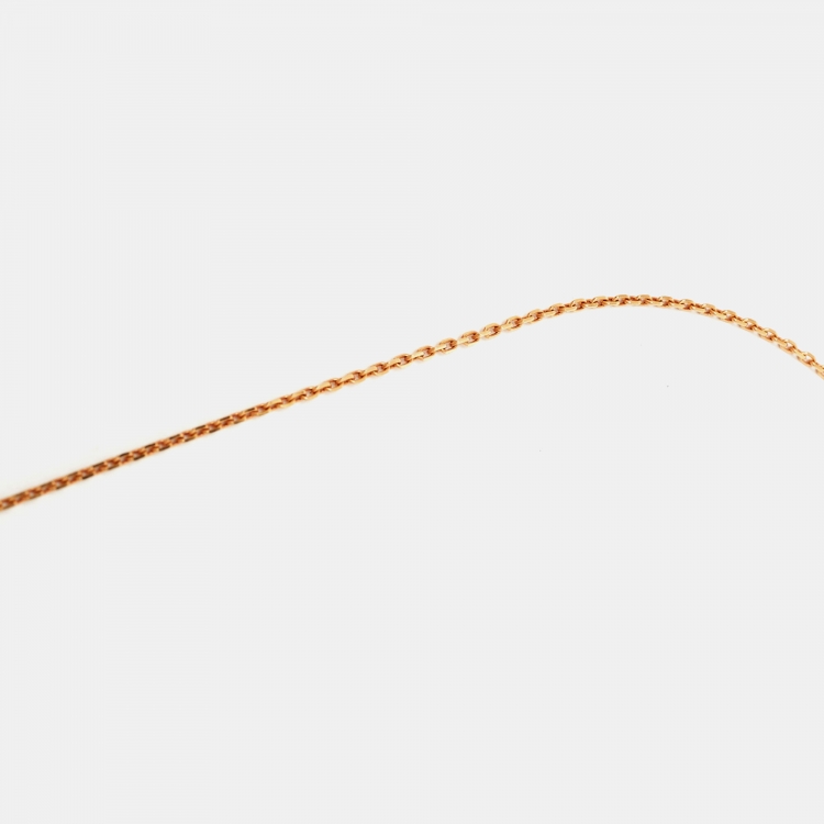 Pre Owned Hermes Pop H Enamel Gold Plated Pendant Necklace