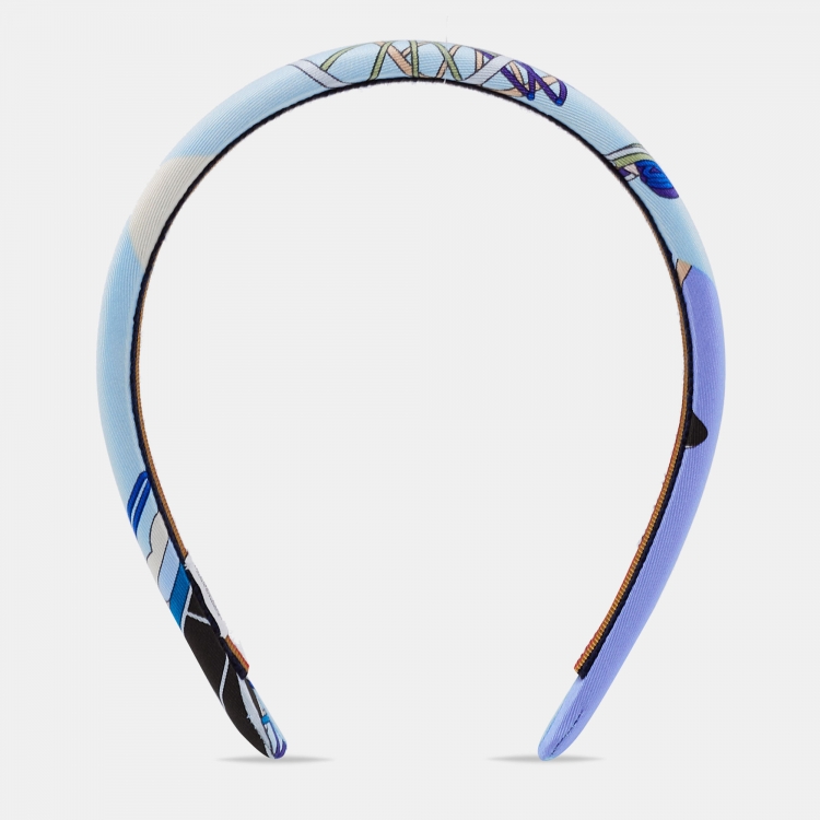 Pre Owned Hermes Blue Voitures Exquises Elsa Headband