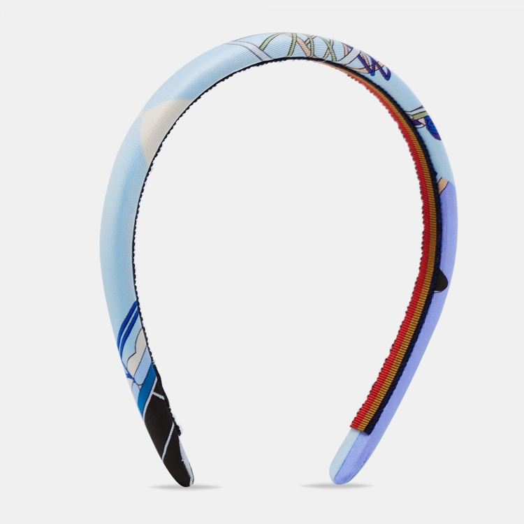 Pre Owned Hermes Blue Voitures Exquises Elsa Headband