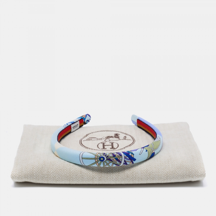 Pre Owned Hermes Blue Voitures Exquises Elsa Headband
