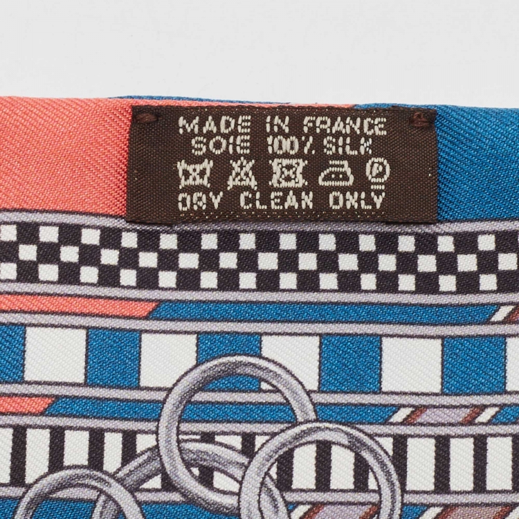 Pre Owned Hermes Multicolor Print Silk Brides et Gris-Gris Twilly