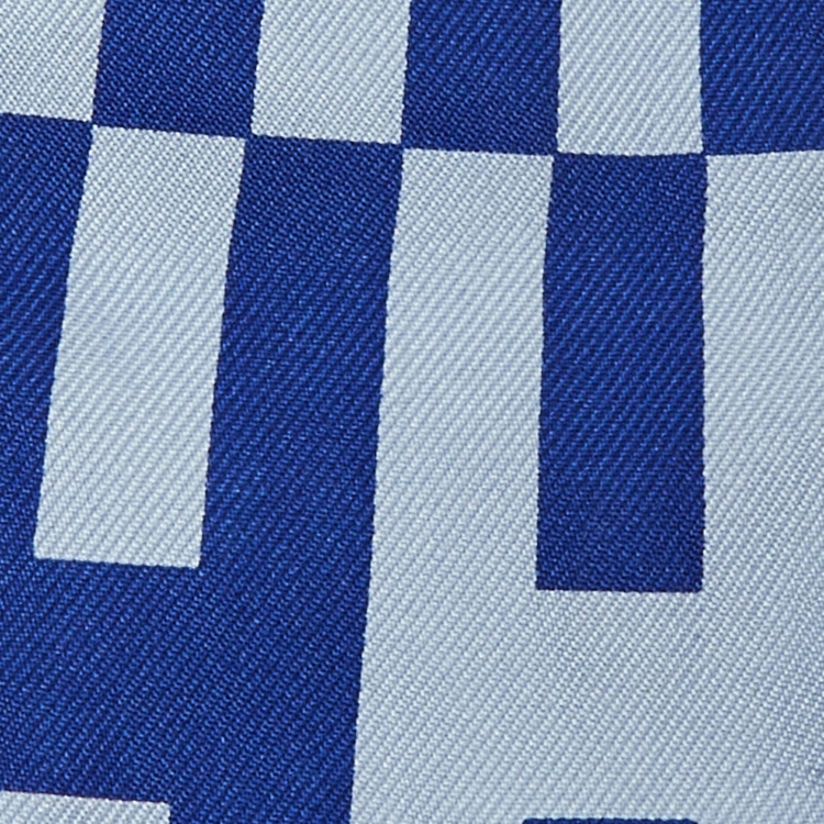 مملوكة مسبقًا Hermes Blue Op H Silk Twilly Scarf