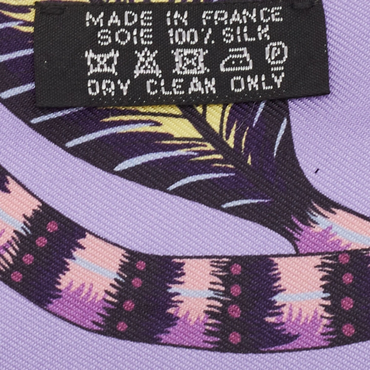 Pre Owned Hermès Purple Silk Savana Dance Twilly
