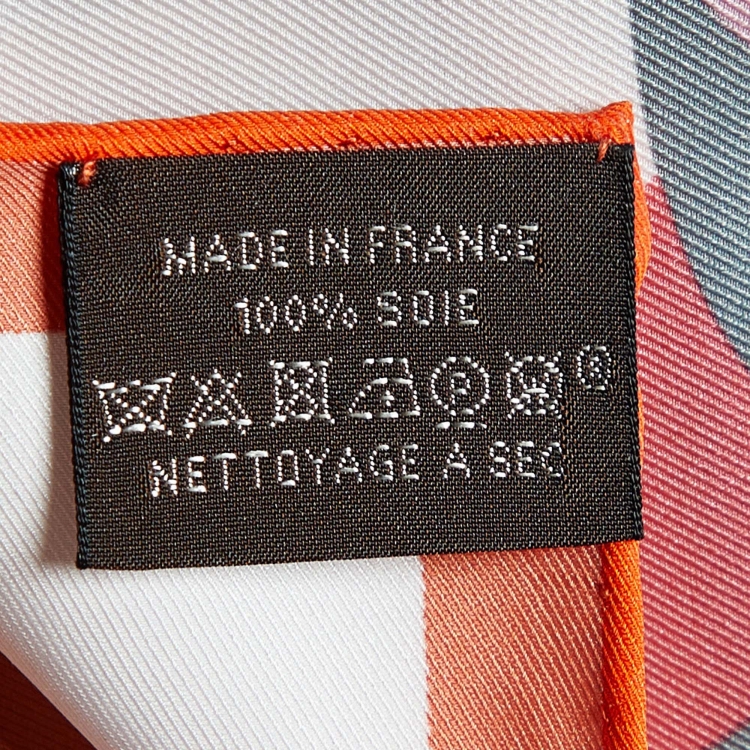 Pre Owned Hermès Orange Hommage a Gene Kelly Silk Scarf
