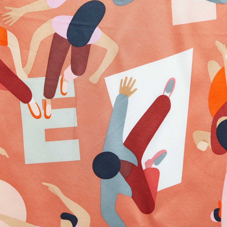 Pre Owned Hermès Orange Hommage a Gene Kelly Silk Scarf