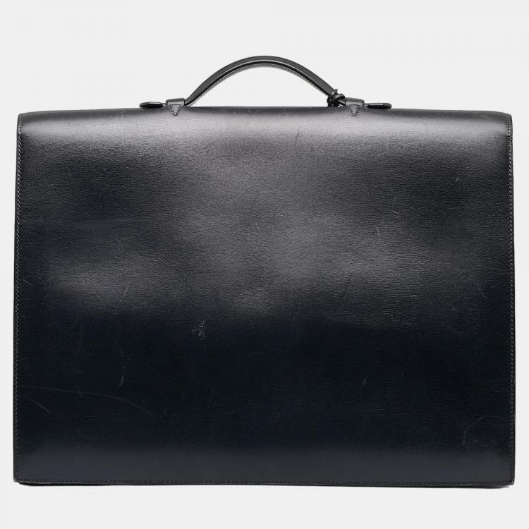 Pre Owned Hermes Black Box Sac A Depeches 38
