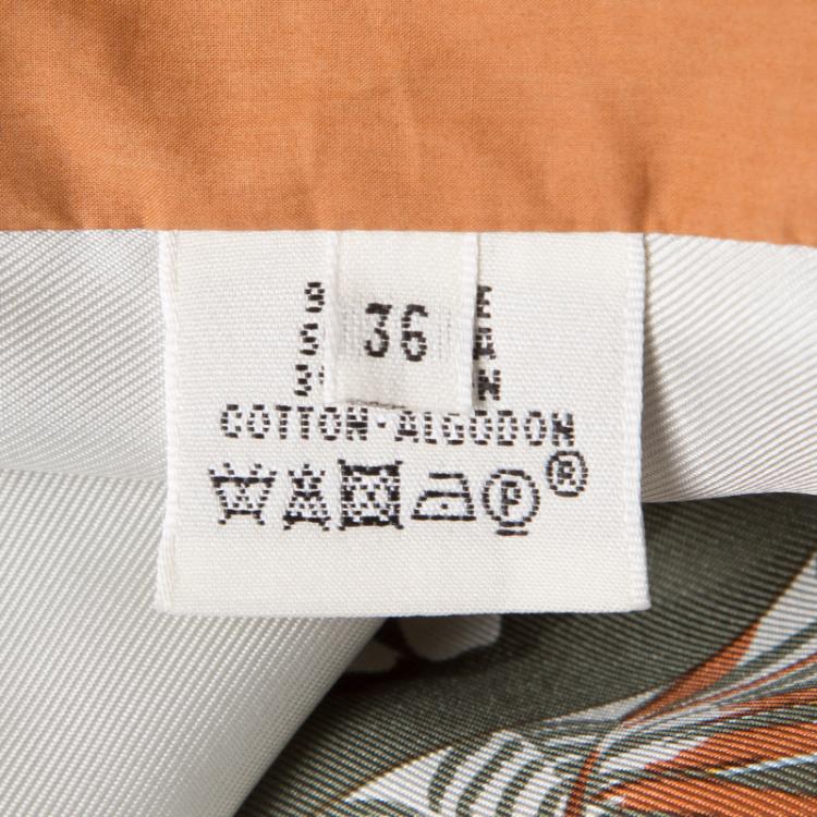 Pre Owned Hermes Aloha Print Raglan Sleeve Silk Tunic Dress S
