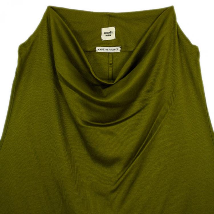 Pre Owned Hermes Draped Neck Tank Top L