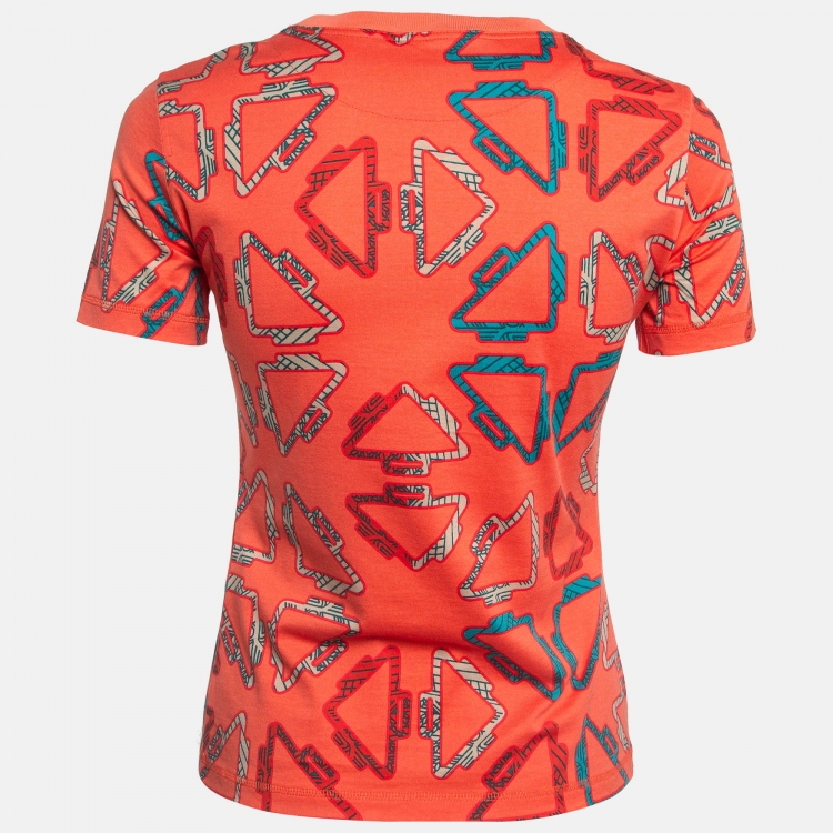 مملوكة مسبقًا Hermes Orange Tatersales Cotton Hermes Micro T-Shirt S