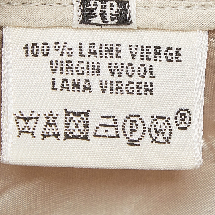 Pre Owned Hermes Light Beige Wool Trousers S