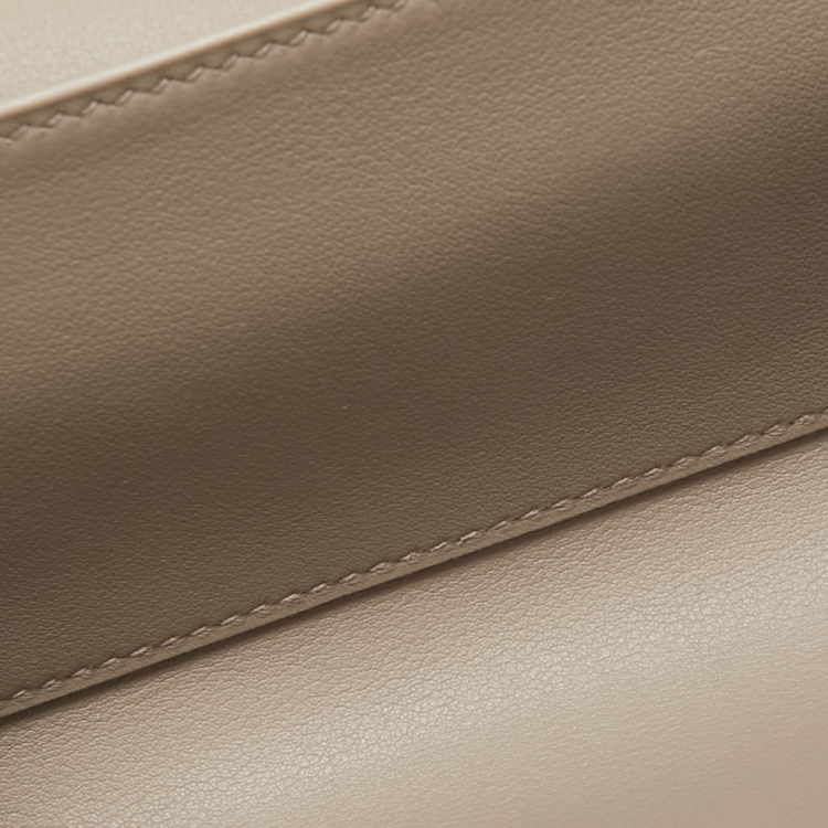 Pre Owned Hermes Gris Asphalte Swift Leather Medor 23 Clutch