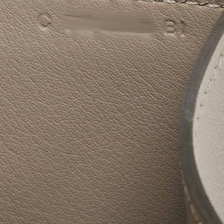 Pre Owned Hermes Gris Asphalte Swift Leather Medor 23 Clutch