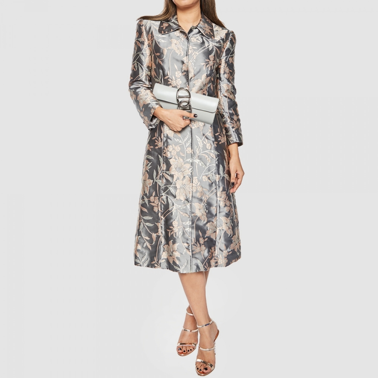 Pre Owned Hermès  Gris Perle Tadelakt Leather Egee Clutch