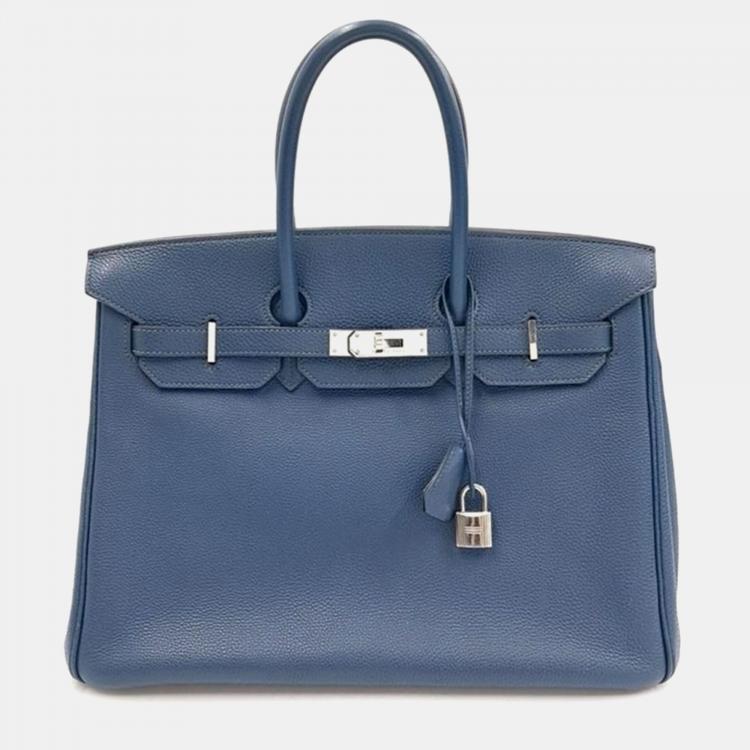 Pre Owned Hermes Leather Birkin 35 Bag