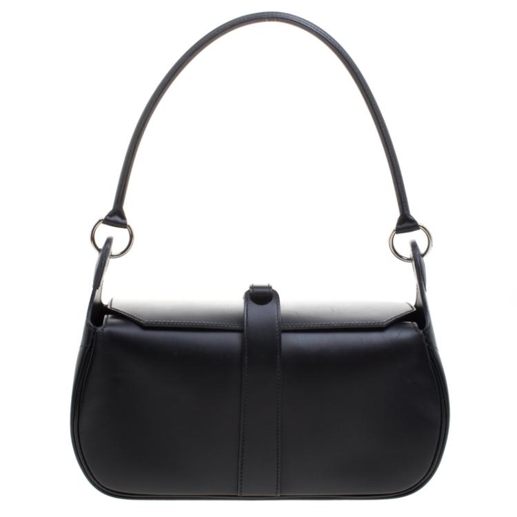 Pre Owned Hermes Black Box Calf Leather Rugby Bag