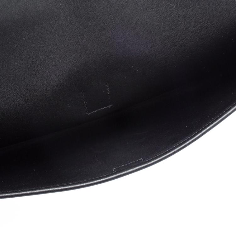 Pre Owned Hermes Black Swift Leather Elan 29 Jige Clutch