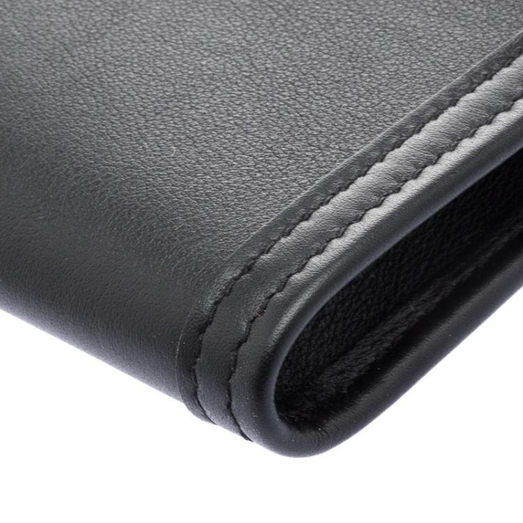 Pre Owned Hermes Black Swift Leather Elan 29 Jige Clutch