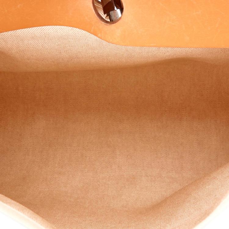 Pre Owned Hermes Tan Canvas/Leather 2-in-1 Herbag MM Bag