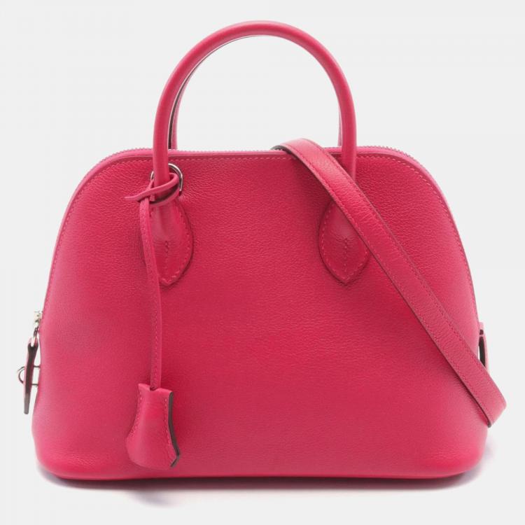 Hermes Pink Evercolor Bolide 1923 25 Verso Handbag Bag