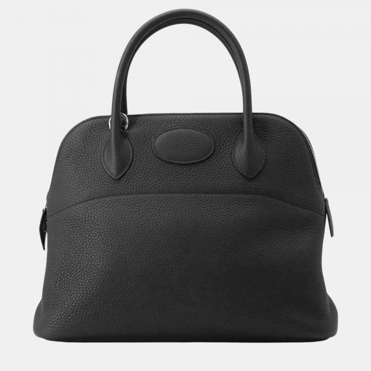 Hermes black Taurillon Clemence Bolide 31 handbag