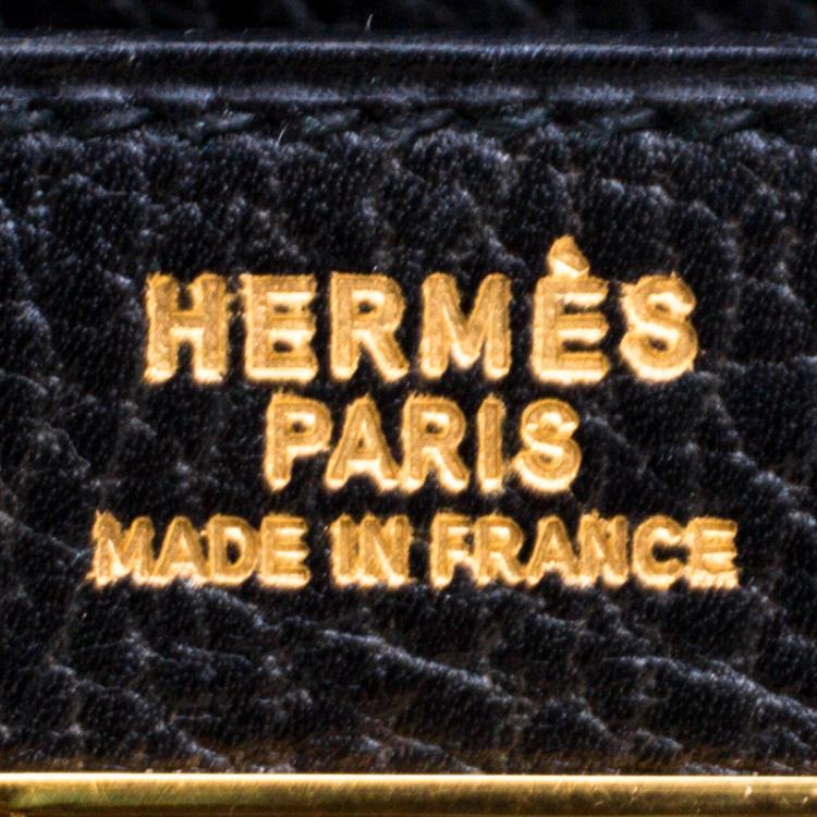 مملوكة مسبقًا Hermes Noir Ardennes Leather Gold Hardware Kelly Retourne 35 Bag